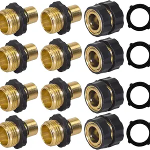 [New Deal]- 3/4 Inch Garden Hose Quick Connector, 4 Pcs Female & 8 Pcs Male of No Leak Quick Connect Hose Fittings