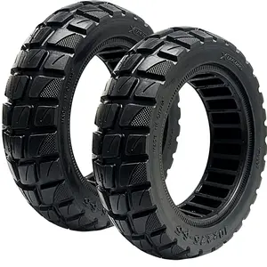 10" 10x2.75-6.5 Solid Scooter Tires – Durable Flat-Free Airless & Reliable - Off-Road Replacement Wheels for Electric Scooters (2 Pieces)