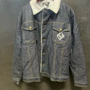 Hustler Certified Denim Jacket - Gray with White Collar, Front Pocket, Button Closure, Classic Style for Men - Menswear, Coats