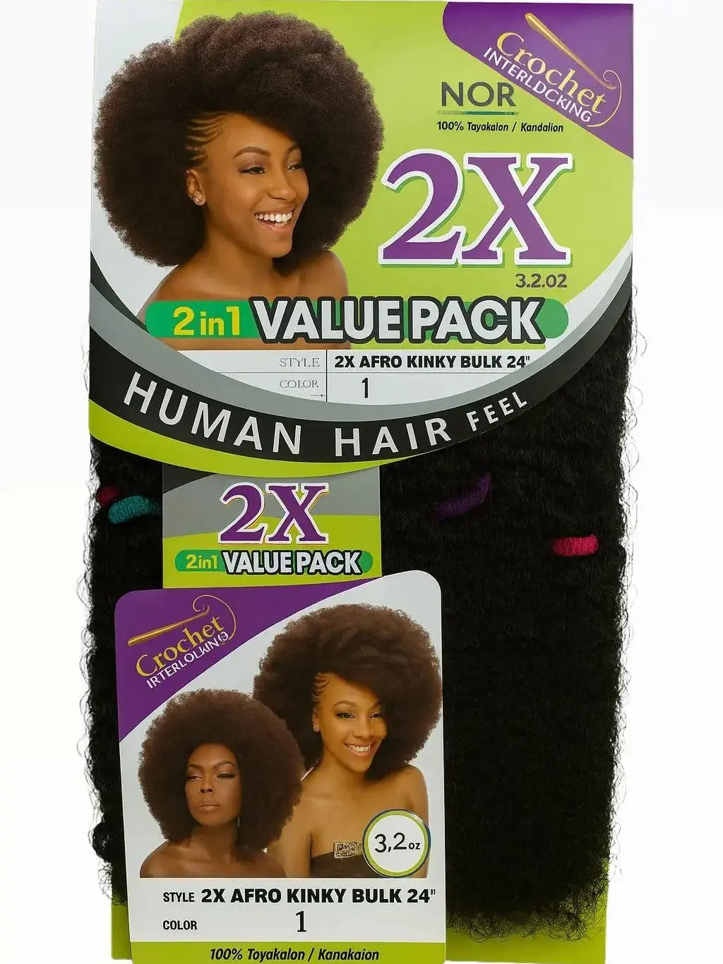 2-in-1 Value pack-2* Afro Kinky