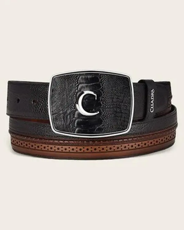 Cuadra MNS Black/ Brown Ave Western Belt