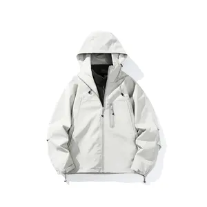 Women's Waterproof Rain Jackets Lightweight Zipper Jacket Outdoor Hiking Hooded Windbreaker Winter Coats with Detachable Fleece Liner
