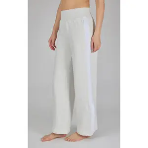 Cloud Plush Wide Leg Pant with Snap Detail