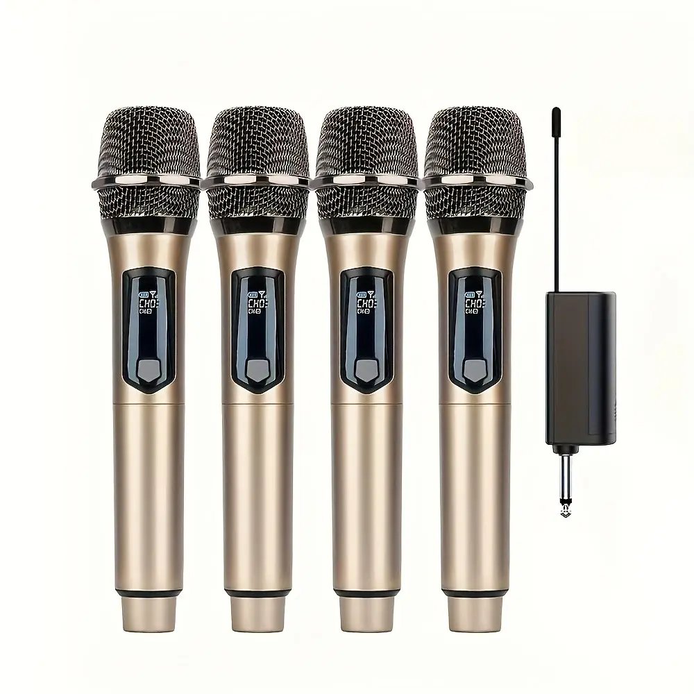 LMBGM W4 Wireless Microphone, Cordless Mics, Rechargeable Portable Microphone, USB Rechargeable Mic, Multipurpose Microphones for Karaoke Singing, Speech, Wedding, Church, PA System