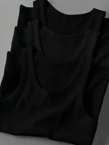 3-Pack Ribbed Fitted Graphic Tank Tops - TikTokShopBlackFriday Deals FallFashion, Essential Basics, Soft Breathable Fabric, Versatile Layering Piece, Daily Wear Essential, Viral TikTokShopFallDealsForYou Pick