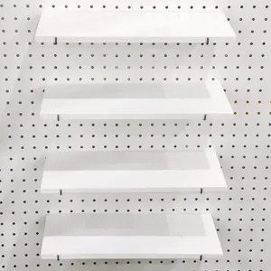 Pegboard Shelves with Steel Brackets - Organizer with Pegboard Hooks for Home,, Nursery