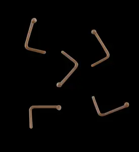 Mocha L Bend Glass Nose Ring