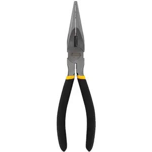 Nose Pliers 6 in. Long with Black Handles and Yellow Accents, Durable Design for Versatile Tool Use