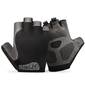 Outdoor Half-finger Fitness Gloves Men's and Women's Breathable Thin Driving Non-slip and Wear-resistant Sports Riding Gloves Gfa Gym Accessories Fingerless Compression Black Gym Fits Accessories Exercise Equipment