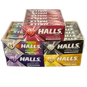 Halls Hard Candy - Assorted Flavors- 1 Pack with 12 Pieces - Snack sweet Candies Bonbon Soft Chewy