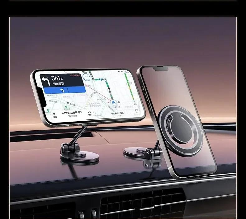 1080 Magnetic Car Mobile Phone Holder Magnet Car Bracket Mount Cell Smartphone Support in Car For iPhone 15 14 13 Samsung Xiaomi
