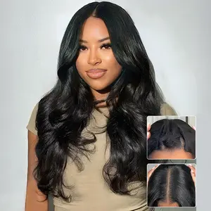 Mscoco V Part Yaki Layers Body Wig Burmese Curly V Part Human Hair Wig With Spiral Curly Ends Flip Over