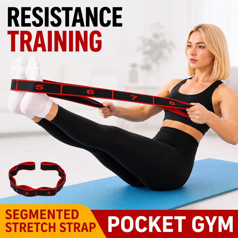 Latex Yoga Resistance Bands - Multi-Functional Stretch Training Bands, Adjustable Intensity Athletic Training Tool, Suitable for Back Stretching, Yoga/Pilates, Beginners to Pros, Top Fitness Gift for Women