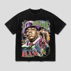 Biggie Smalls Vintage Washed Shirt, The Notorious BIG Hip Hop Graphic T-Shirt, Retro 90s Rap Music Tour Merchandise, Heavyweight Cotton Oversized Streetwear, Brooklyn Legends Concert Fan Tee, Unisex Gym Workout Apparel, Trendy Summer Clothes, Men Gift NFN