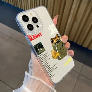 Transparent Tpu Soft Back Case for Male Singer B-Bad B-Bunny, Compatible with iPhone Models 16e/16/15/14/13/12/11/x/XR/xsmax/8/plus