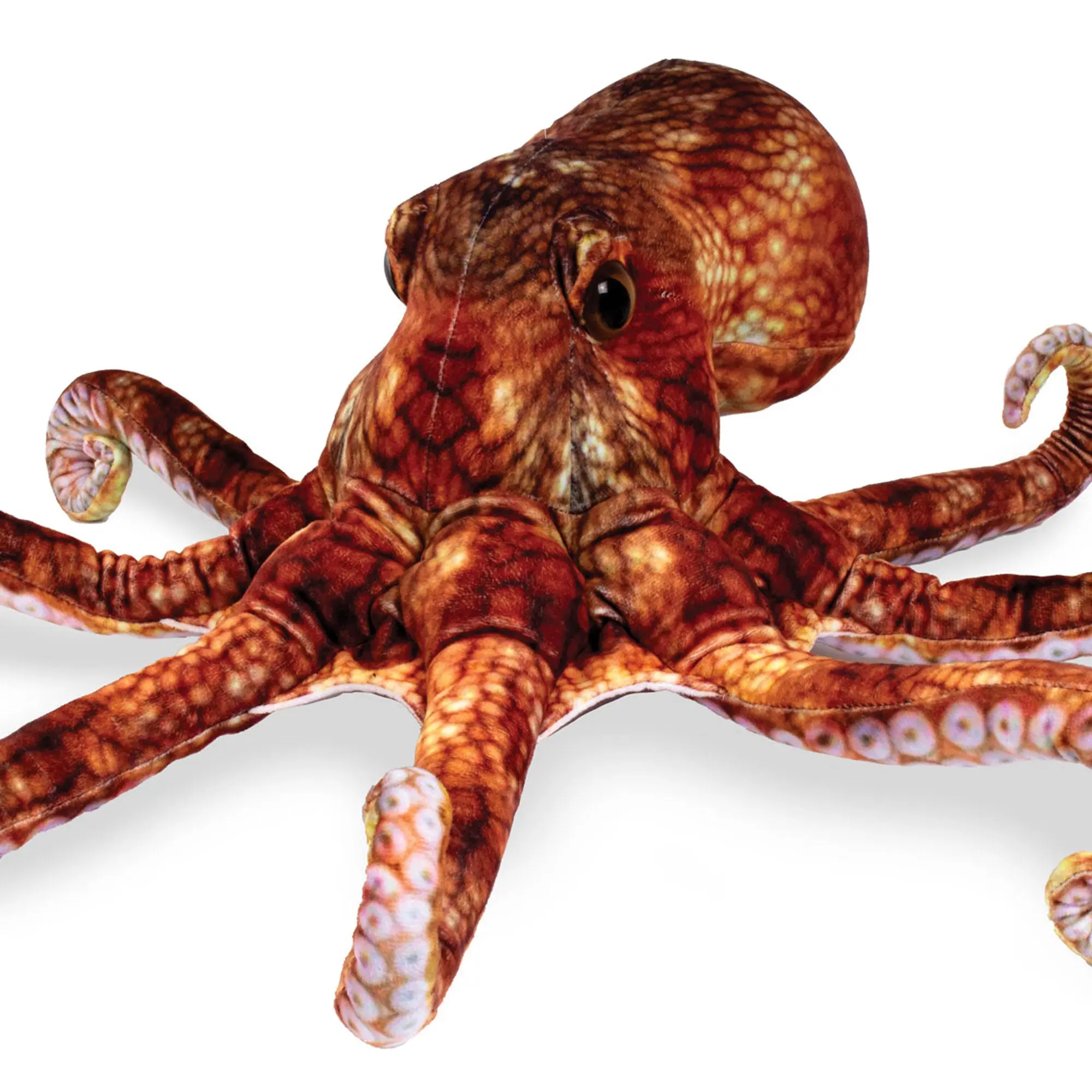 Real Planet™ Brown Pacific Octopus Realistic Plush Stuffed Animal