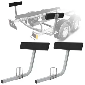 【GARVEE】20" Inch Carpeted Guide On Tilting Side Bunks, 2 Foot Bunk Boards Kit, for High Beam, Box or C-Channel Trailers with Mounting Frames and Hardware