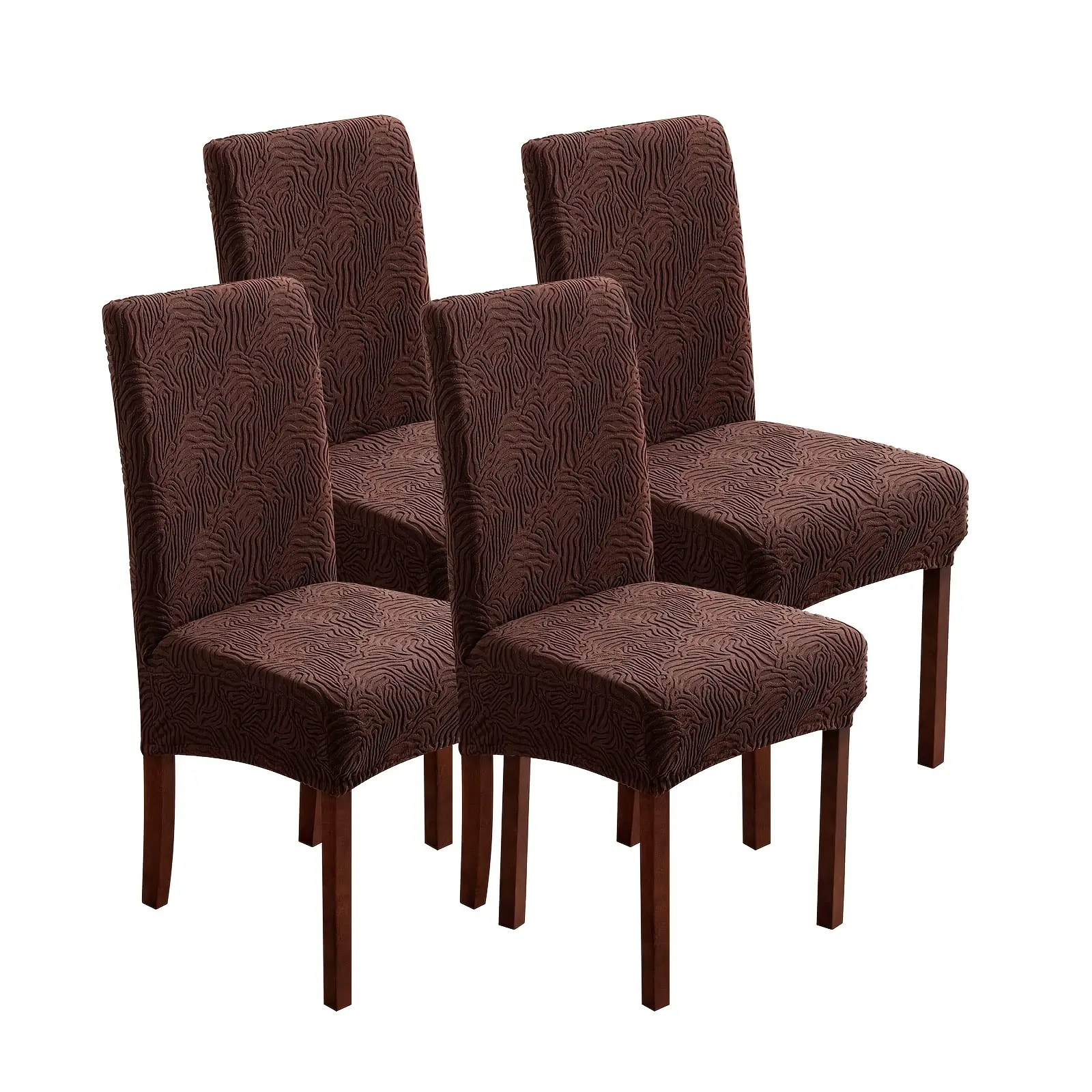 4pcs Waterproof Dining Chair Covers, Dining Chair Slipcover, Stretchy Detachable Washable Kitchen Chair Covers, Casual Style for All Seasons, Chair Covers Set