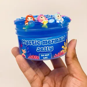 Mermaid jelly slime - 7oz slime - thick jelly slime - clear based slime