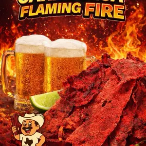 Flaming Fire Carne Seca 1.6oz - Dried Beef Jerky Meat Snack