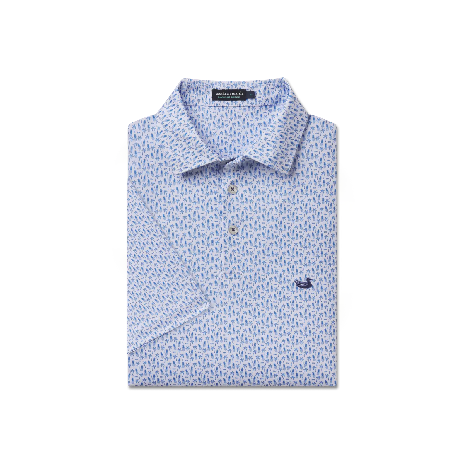 Youth Flyline Performance Polo - Palm & Pineapples