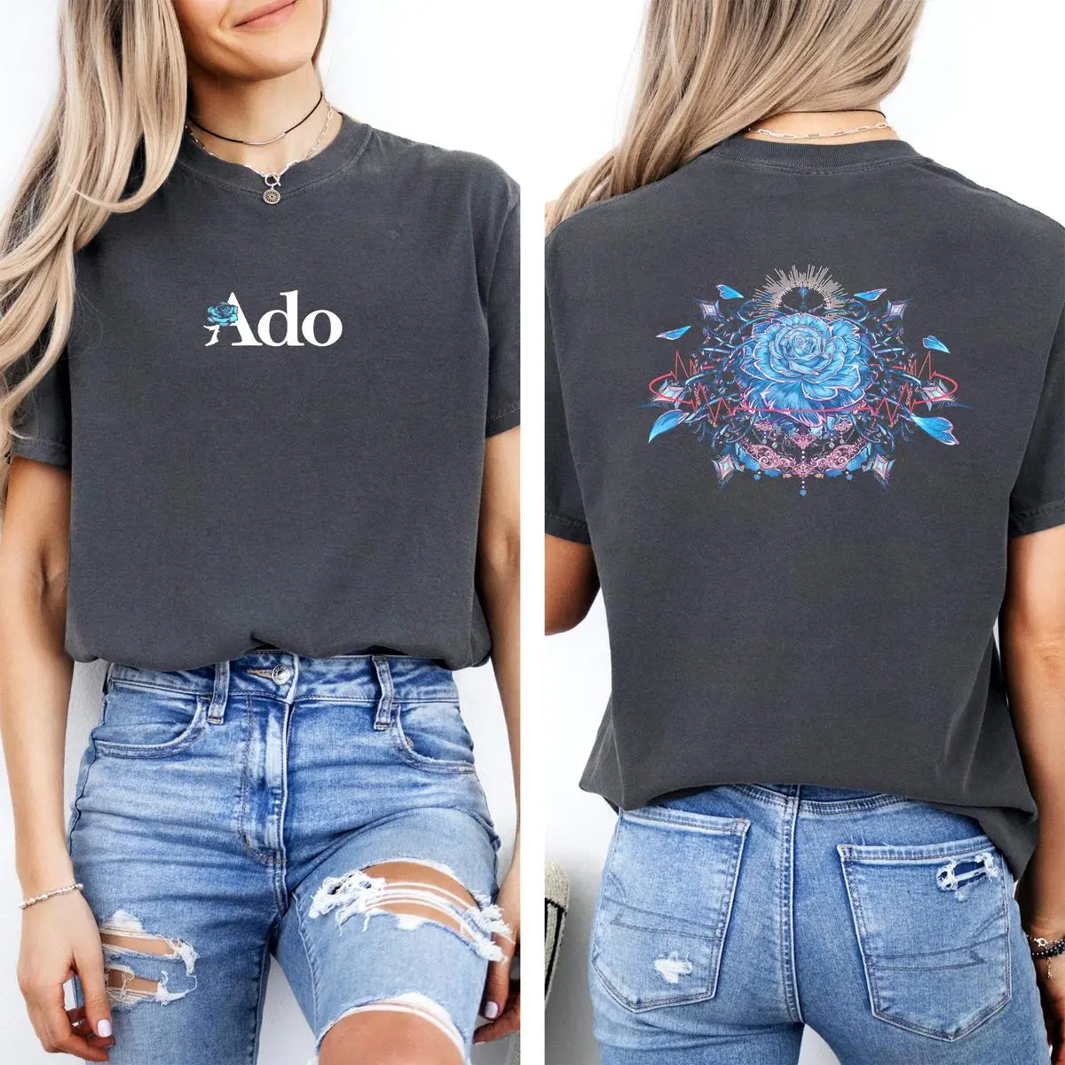 Ado Hibana Ed Graphic Tee - Double Printed Japan Tour Shirt_342 Soft Everyday T-Shirt for Men & Women