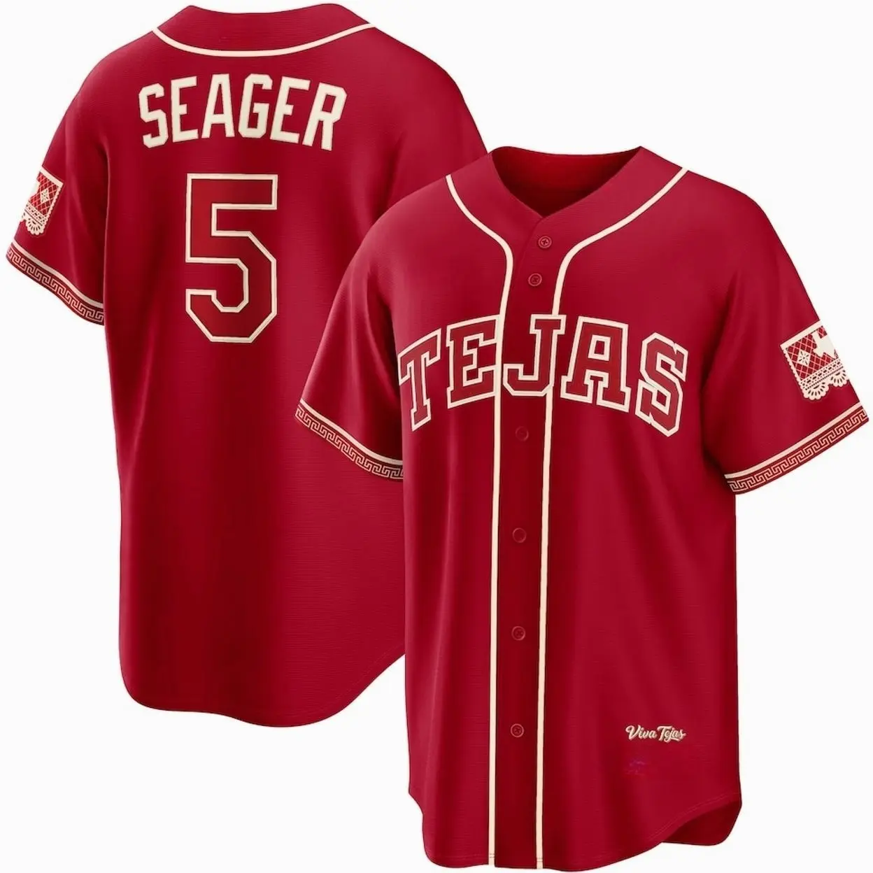 Unisex Baseball Tejas USA Seager 5 2026 City Connect Stadium Jersey - Red