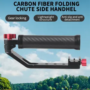 Feichao Carbon Fiber Gimbal Side Handle, Sling Grip Chute Clamp Gear Lock Mount, Compatible with Dji Ronin Rs4 Rs3 Rs2 Pro Mini Stabilizer