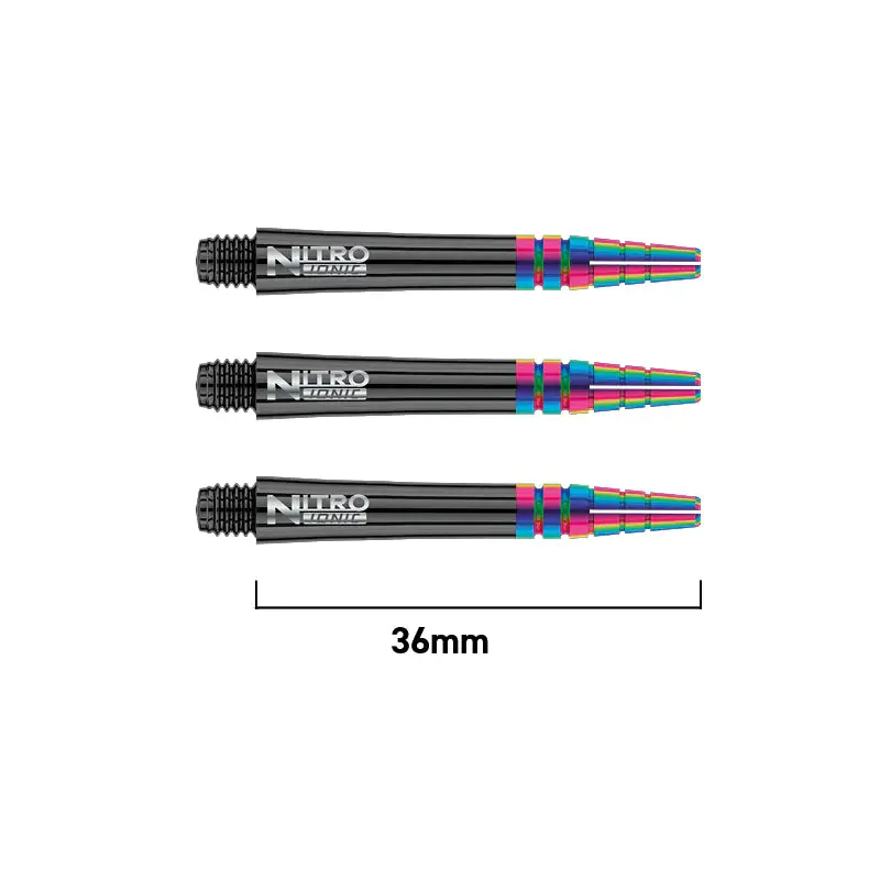 Ionic Sport Engineered Dart Shafts for Dart Play, PVD-Coated Polycarbonate, Professional Performance, Class-Leading Looks, Set of 3