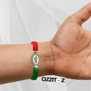 San Judas Mexican Color Flag Religious Pendent Bracelets Christian Bracelet Strand