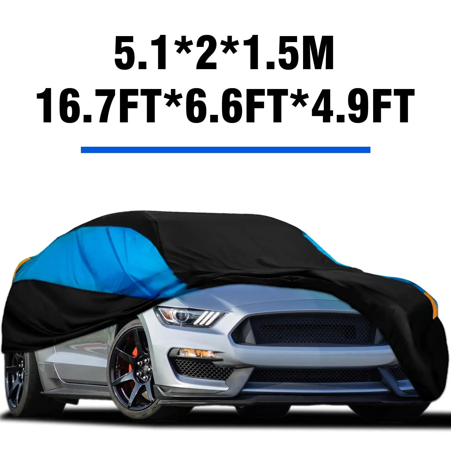 Black-Blue-XXL( 16.7*6.6*4.9FT ) 