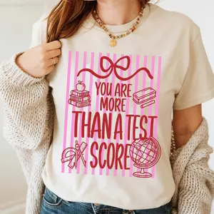 Stripes You are More Than a Test Score Shirt, Testing Sweatshirt, Teacher Test Day Crewneck, School Sweater, School Gift