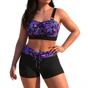 Women's Polypropylene Stretchy Cute Bikinis, Buttery Soft Full-Coverage Shorts Swimsuits for 2026 Beach Vacays, Sports & Outdoor Essential Confidence-Boosting Swimwear