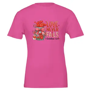Love Never Fails Valentine's Day T-Shirt