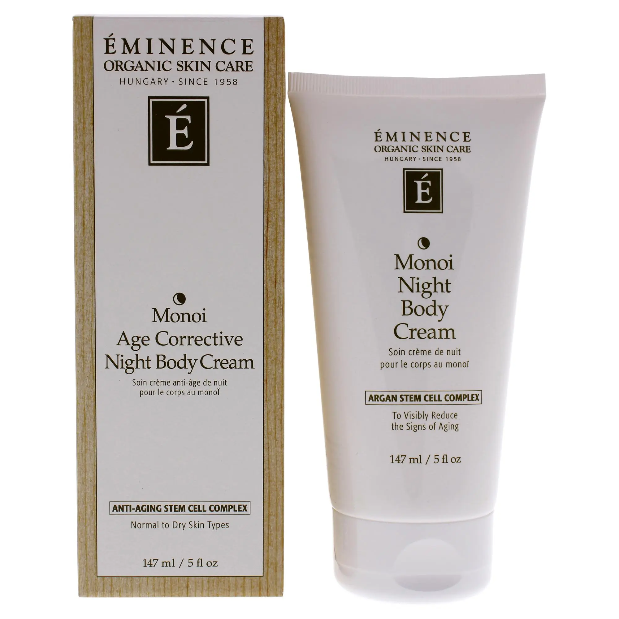 Eminence Monoi Night Body Cream - Unisex Nighttime Organic Body Care Cosmetic, Anti-Aging Argan Lotion, 5 fl oz