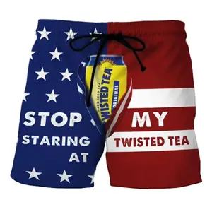 Mesh Shorts Stop Staring At My Twisted Tea, Funny Unisex Shorts for Men and Women, Casual, Gym Shorts, Swimming Shorts