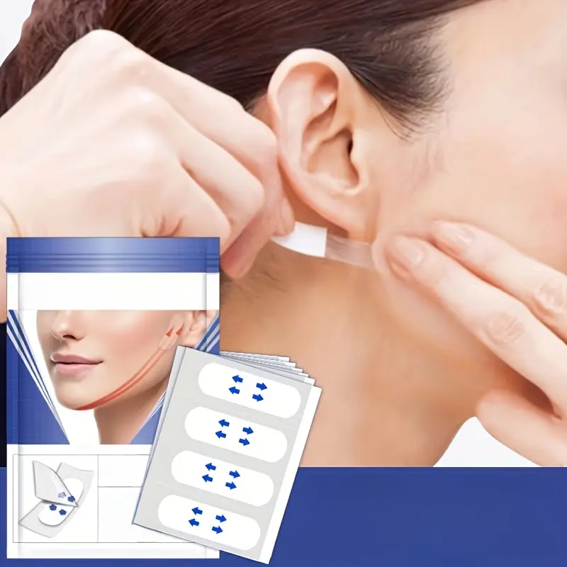 Invisible Face Lifting Mask - Waterproof Transparent Skin Tightener Patch, V-Line & Chin Contouring, Eye & Neck Firming Strips, Instant Facial Slimming Stickers
