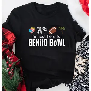 100% Cotton Benito Bowl Christmas T-Shirt – Oversized Soft, Festive Football Print + Game Day Vibe. Perfect Holiday Gift for Sports Fans #   GameDayStyle. #   ChristmasGiftForSportsFans #   TK100CottonTshirt #   FanWear