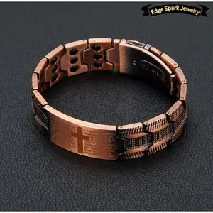 Men's 99.9% Pure Copper Magnetic EnergyBracelet 3500 Gauss Powerful Magnets Adjustable, Hypoallergenic HealingWristband Stylish Wellness Jewelry GiftRelieves Fatigue .Boosts Vitality Perfect Giftfor Father's Day/Christmas/Valentine's DayZodiac Sign  chain