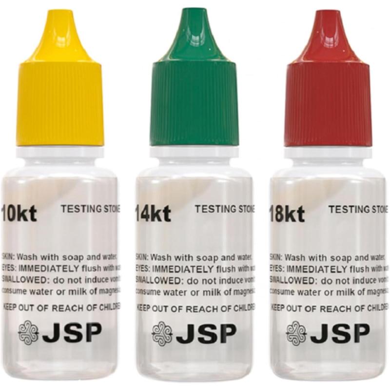 Gold Testing Kit, 10K 14K 18K Testing Solutions with Stone, Professional Jewelry Purity Test Set, USA