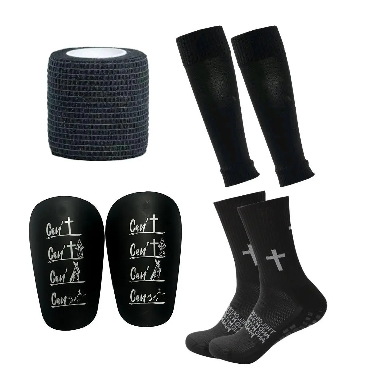 Anti-slip Football Men's SocksSocks and Guard Set, Non-slip Soccer Socks with Shin Guards, Football Protective Set for Men & Women, Soccer Accessories,Gift