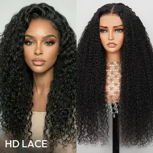 [HD Lace] 300% Density 13×6 HD Lace Front Curly Wig Natural Black High Density Human Hair Wig With Adjustable Elastic Band