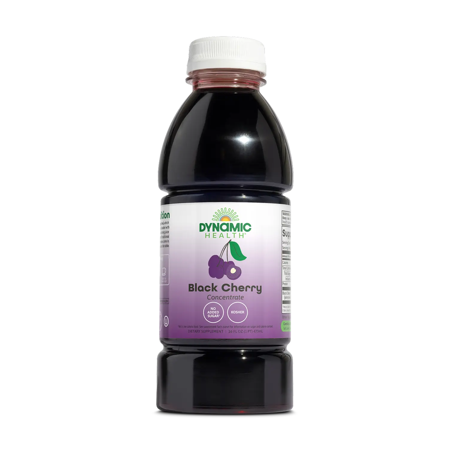 Dynamic Health Organic Concentrated Edible Black Cherry Liquid Dietary Supplement - Antioxidant-Rich Beverage for Adults, Joint Support, Vitamin Boost, Active Lifestyles & Body Health