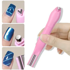 3-in-1 Cat Eye Nail Art Magnetic Tool Set, Heart Line DIY Multi-Functional Magnetic Manicure Kit, Perfect for Nail Design & Pedicure Accessories, Nail Art Tools