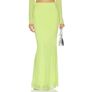 AFRM Tegan Skirt in Citrus Pin Dot