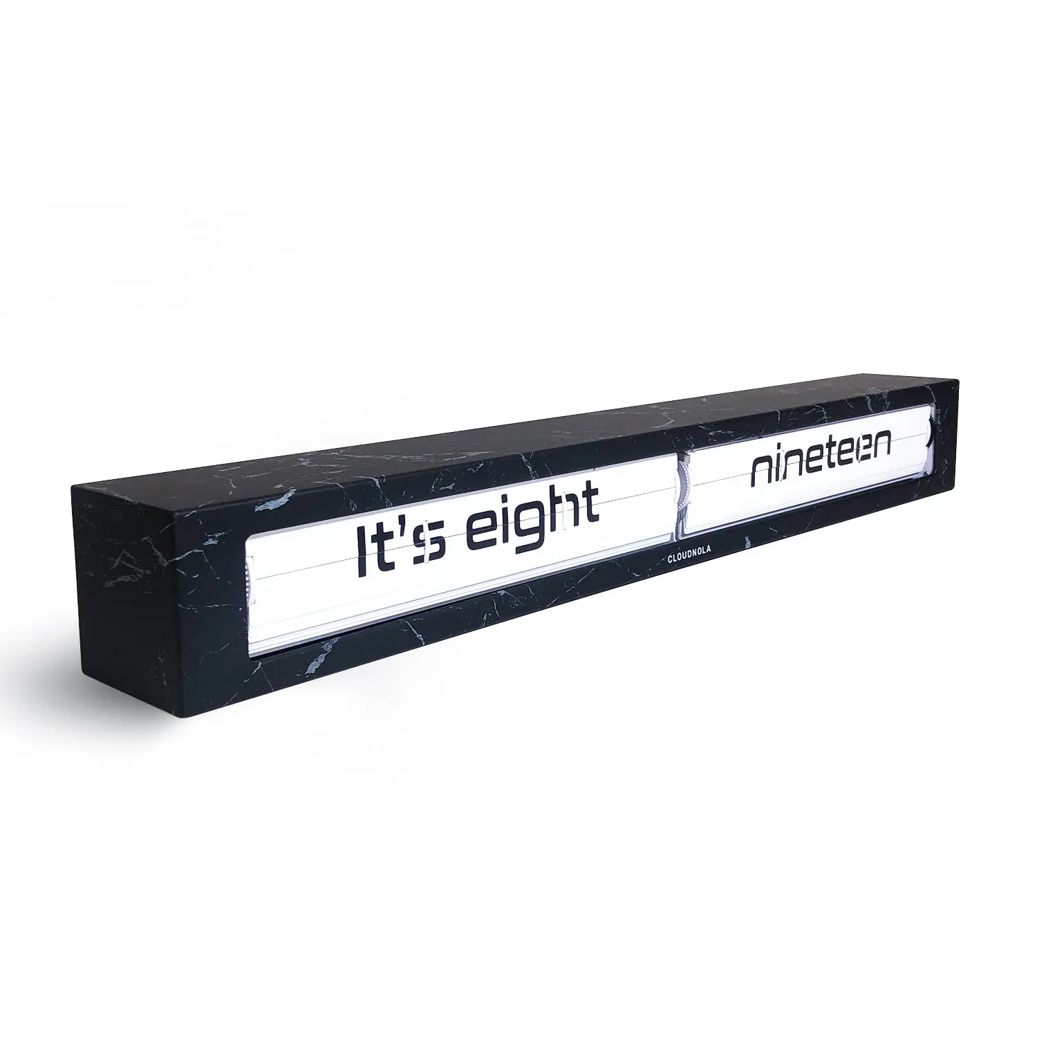SAMPLE - Texttime Smoke Effect - Flip Clock - Floating Shelf Clock - Luxury Text-Display Timepiece
