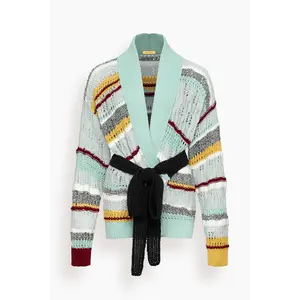 Dax Cardigan in Multi Stripe/Black