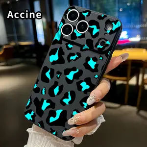 Straight Edge Phone Case for iPhone 17 15 16 14 Pro Max 13 12 11 XR XS Plus Air E  Stylish leopard print design Pattern Anti-Scratch Shockproof TPU Bumper Drop-proof Cover Cellphone Protective
