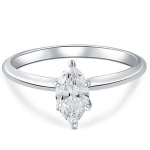 Platinum .72Ct Marquise Natural Certified Diamond Solitaire Engagement Ring