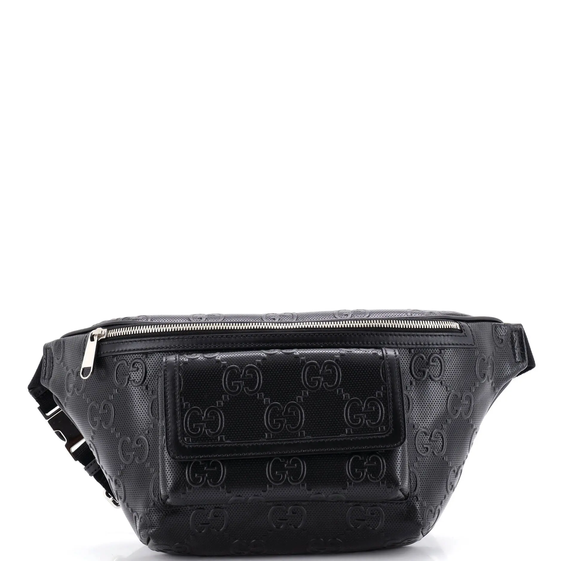 Pre-owned GUCCI material Belt bags Front Pocket Belt Bag GG Embossed Perforated Leather by Rebag